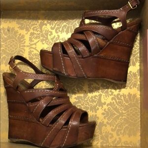 Miu Miu Brown Wedge Sandal 36.5